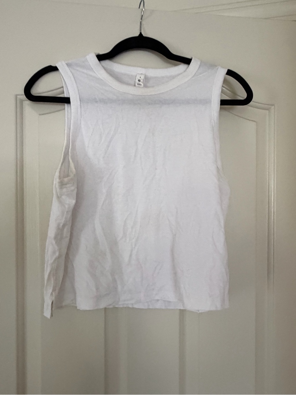 lululemon athletica White Sleeveless Crew Tank
